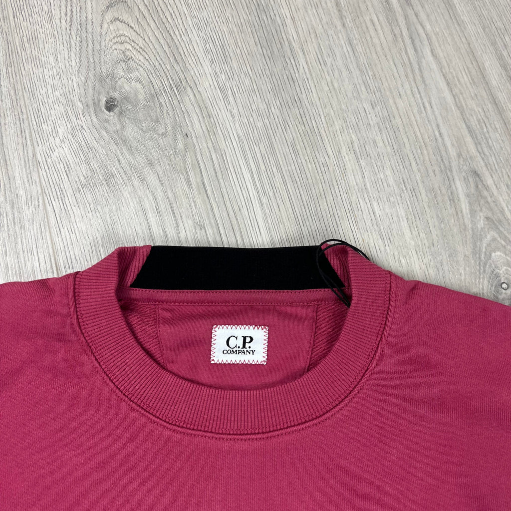 CP Company Raised Fleece Sweatshirt - Red Bud -Usfansport