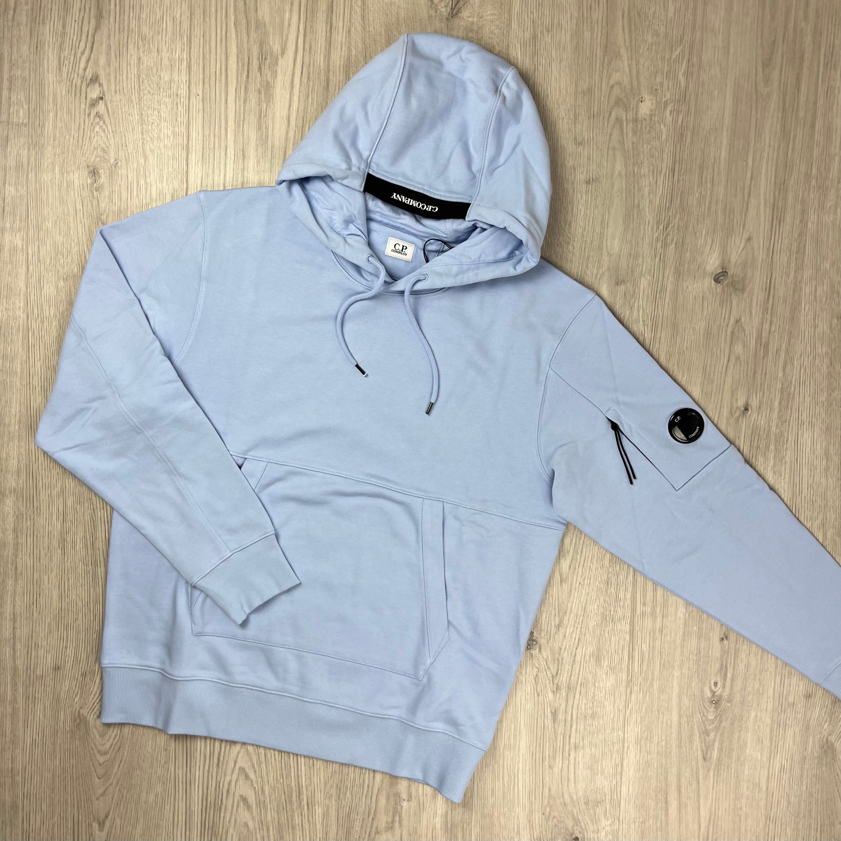 CP Company Raised Fleece Hoodie - Cerulean -Usfansport