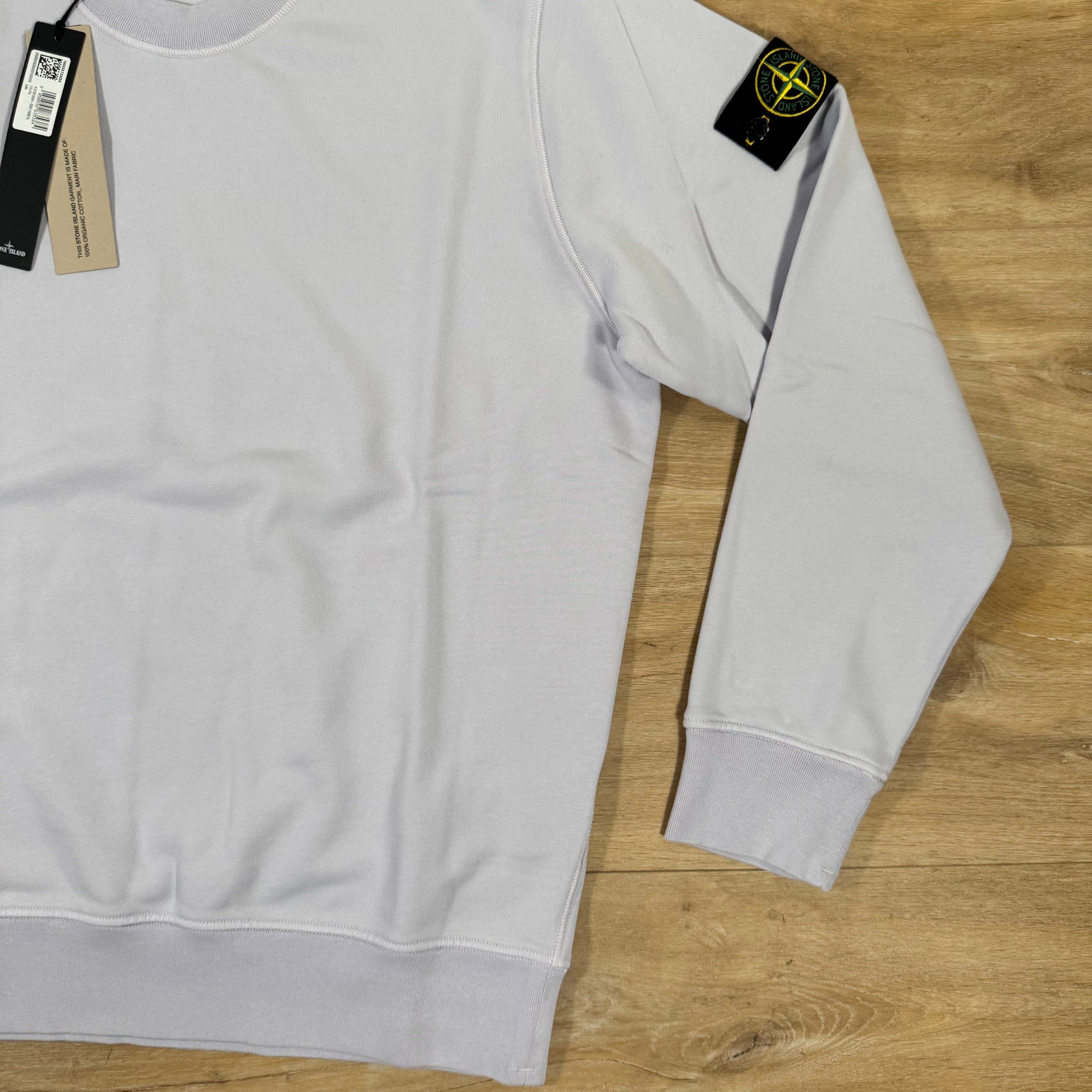 Stone Island Organic Cotton Fleece Sweatshirt in Lilac -Usfansport