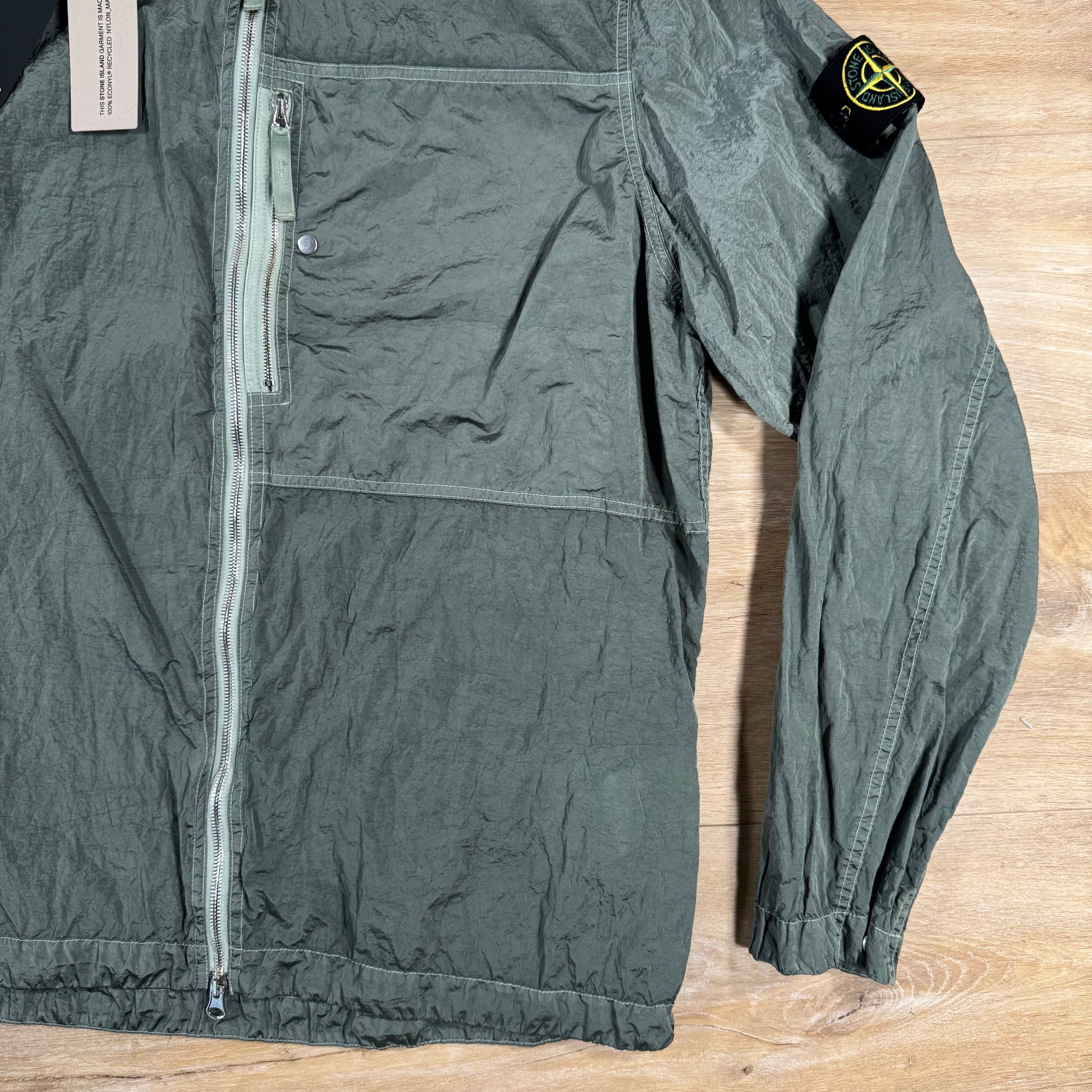 Stone Island Nylon Metal Overshirt in Sage Green -Usfansport