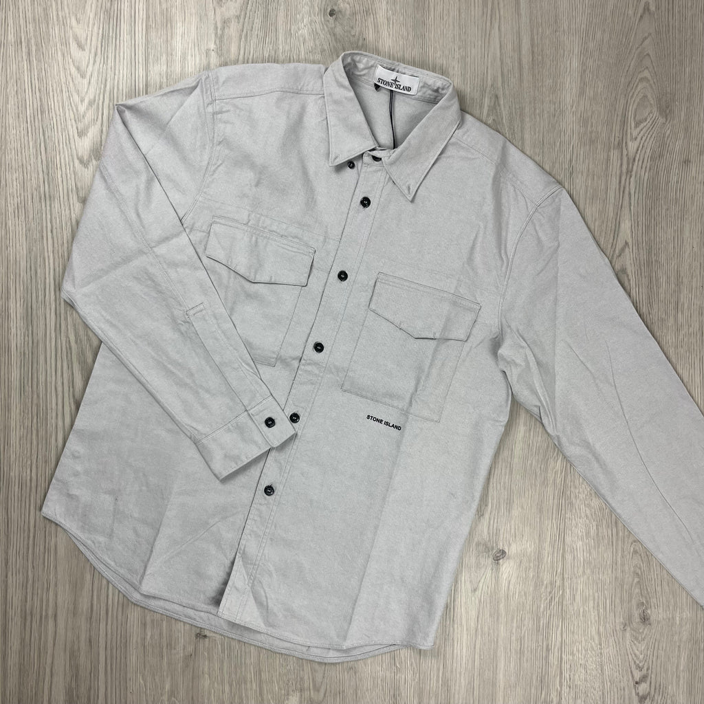 Stone Island Button Shirt - Grey -Usfansport
