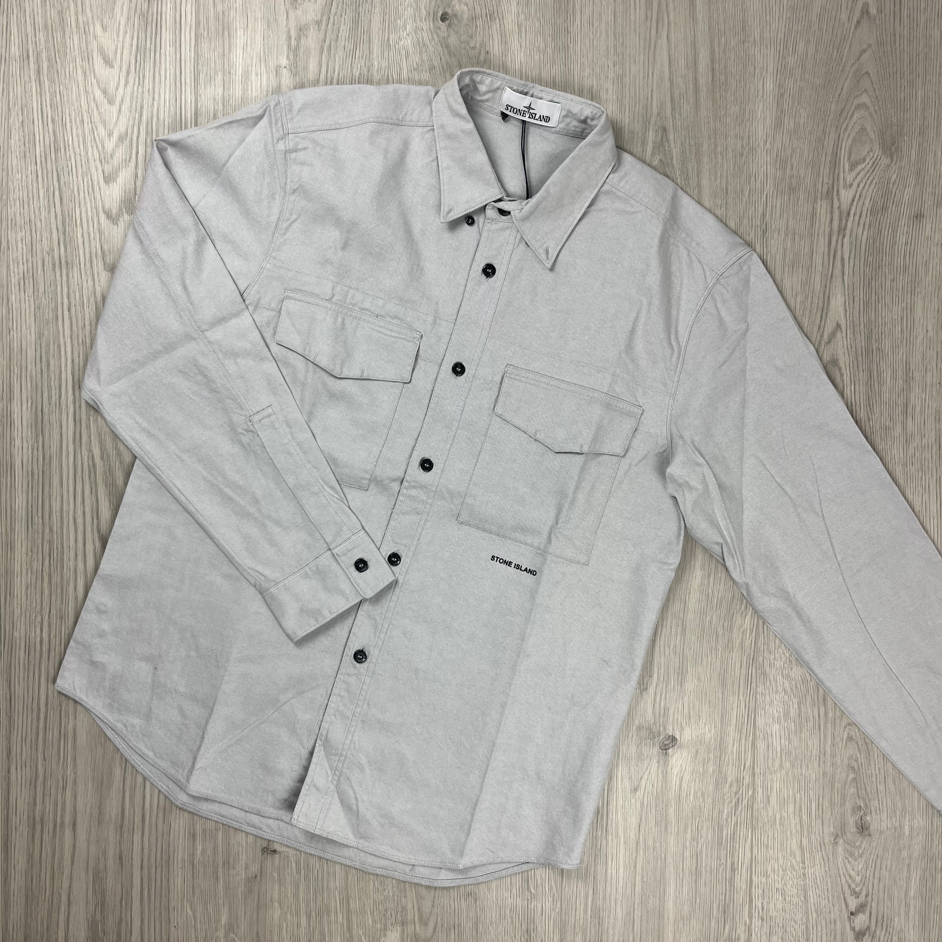 Stone Island Button Shirt - Grey -Usfansport