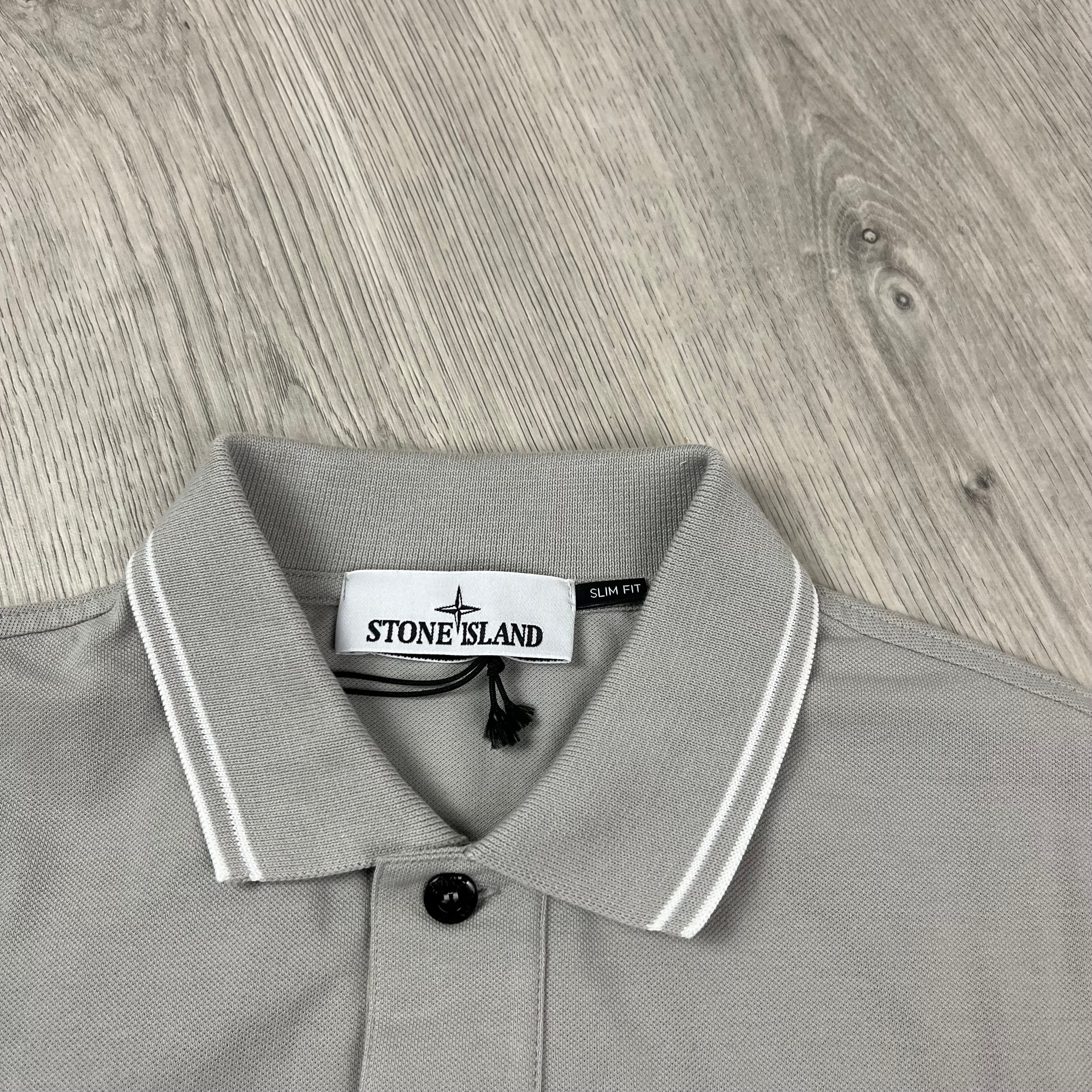Stone Island Patch Polo Shirt - Grey -Usfansport