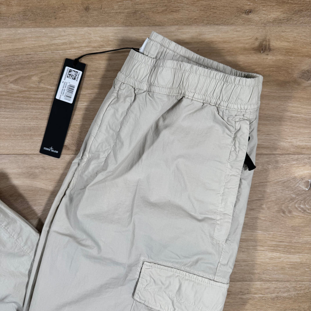 Stone Island Stretch Cotton Tela Cargo Pants in Sand -Usfansport