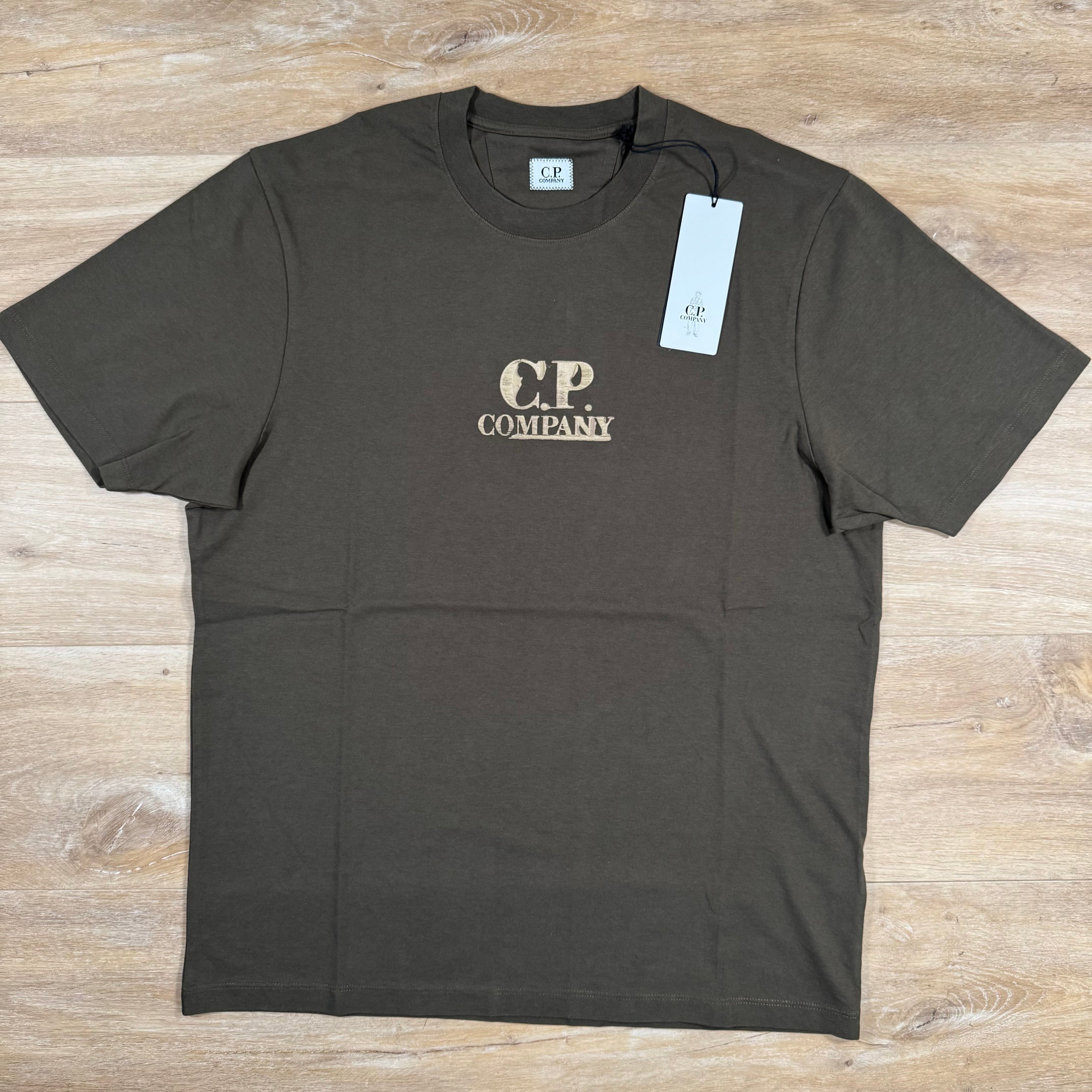 CP Company Graphic Logo T-Shirt in Ivy Green -Usfansport