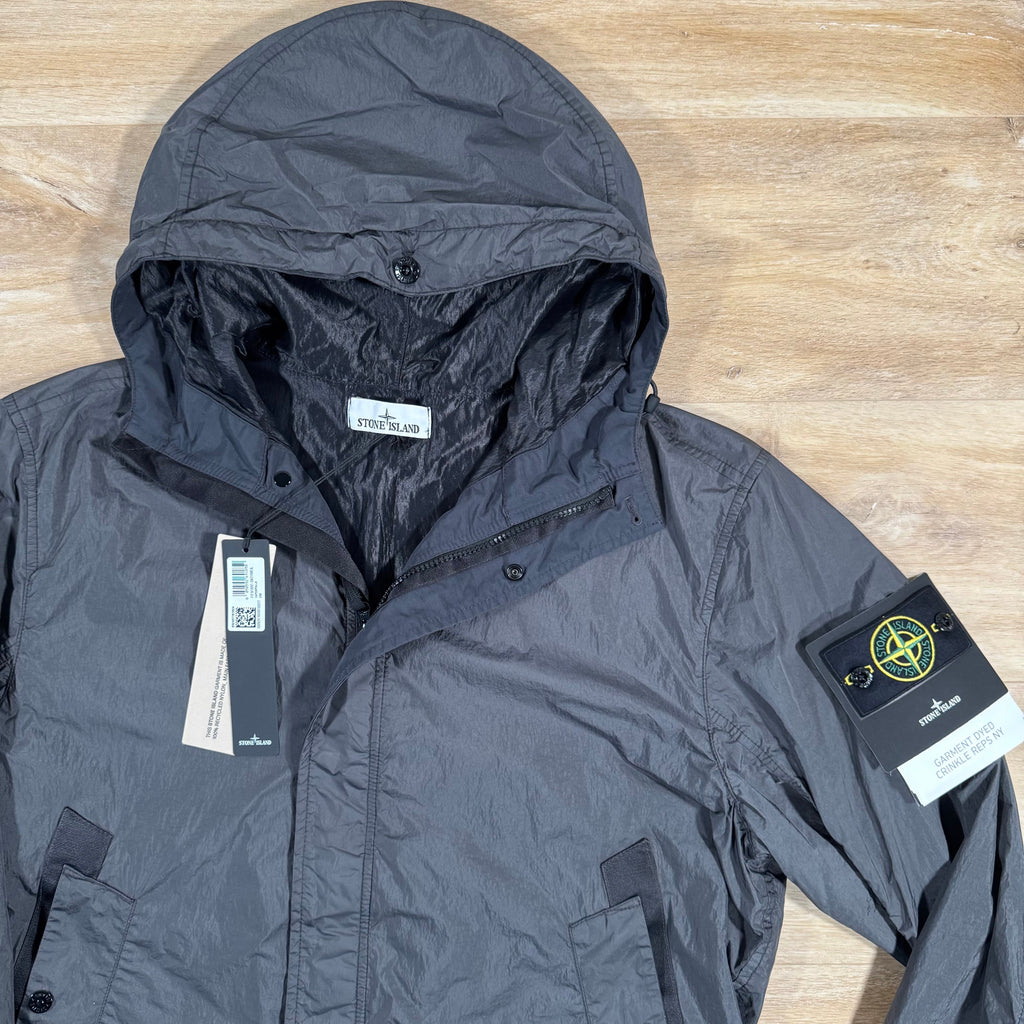 Stone Island Crinkle Reps R-NY Jacket in Charcoal Grey -Usfansport