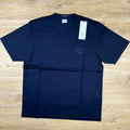 CP Company Metropolis Mercerized Logo T-Shirt in Navy -Usfansport