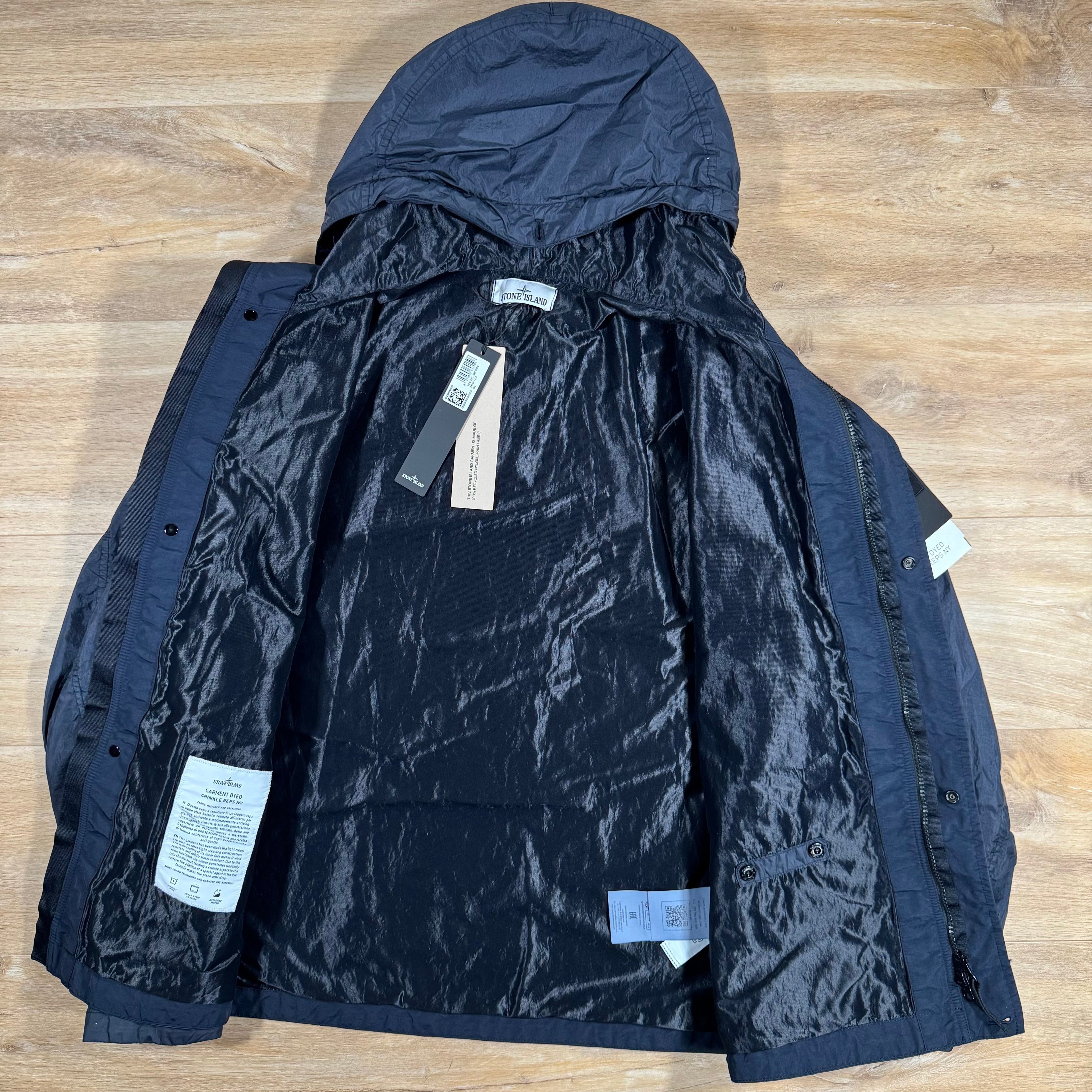 Stone Island Crinkle Reps R-NY Jacket in Navy -Usfansport