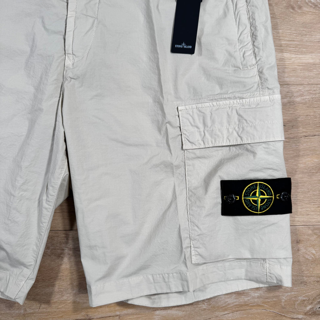 Stone Island Stretch Tela Cargo Bermuda Shorts in Sand -Usfansport