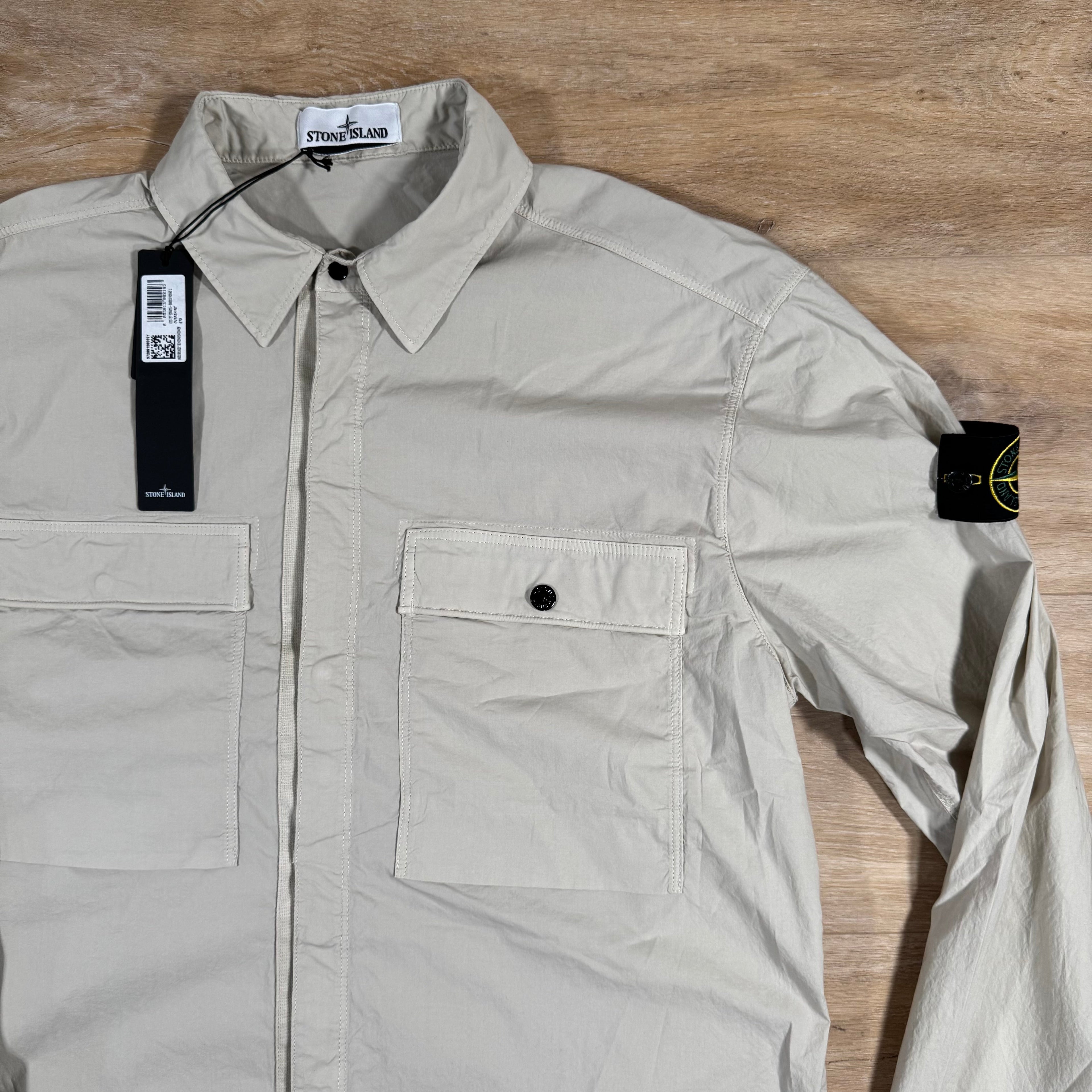 Stone Island Stretch Tela Overshirt in Sand -Usfansport