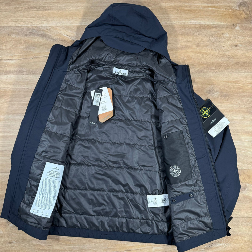 Stone Island Soft Shell-R Jacket with Primaloft Insulation in Navy -Usfansport
