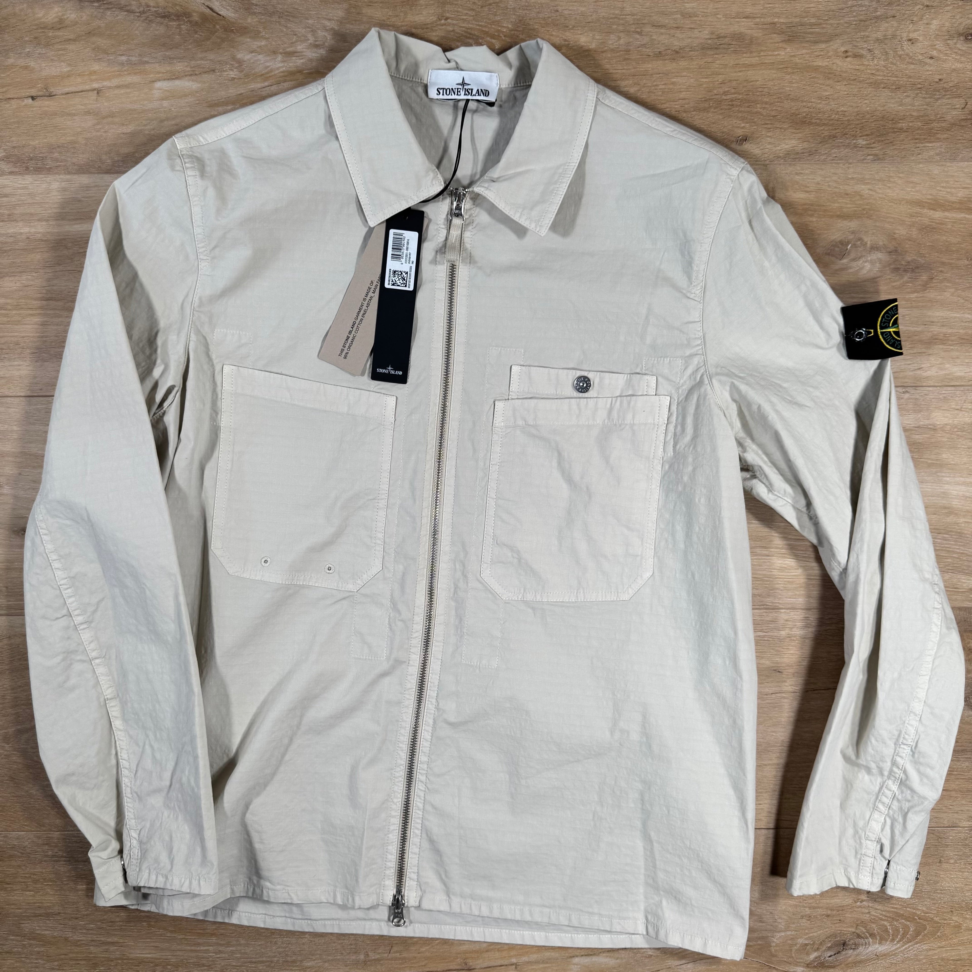 Stone Island Mil-Spec Stretch Ripstop-TC Overshirt in Sand -Usfansport