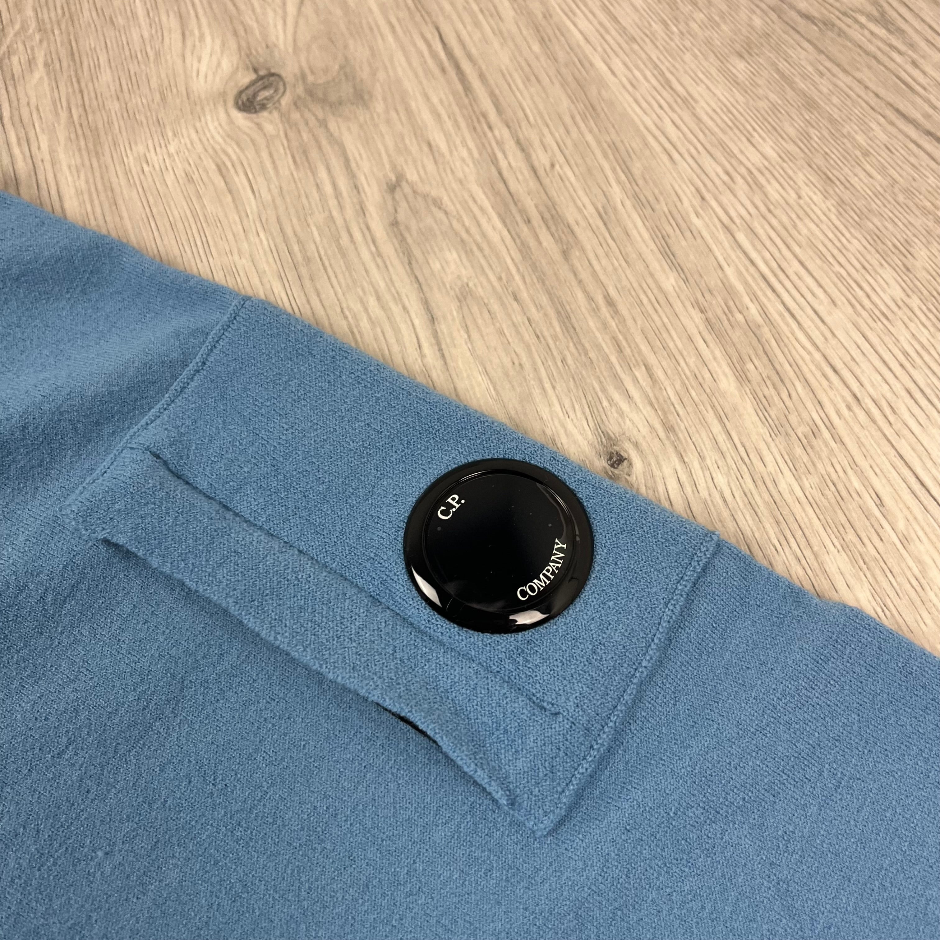 CP Company Knit Sweatshirt - Aegean Blue -Usfansport