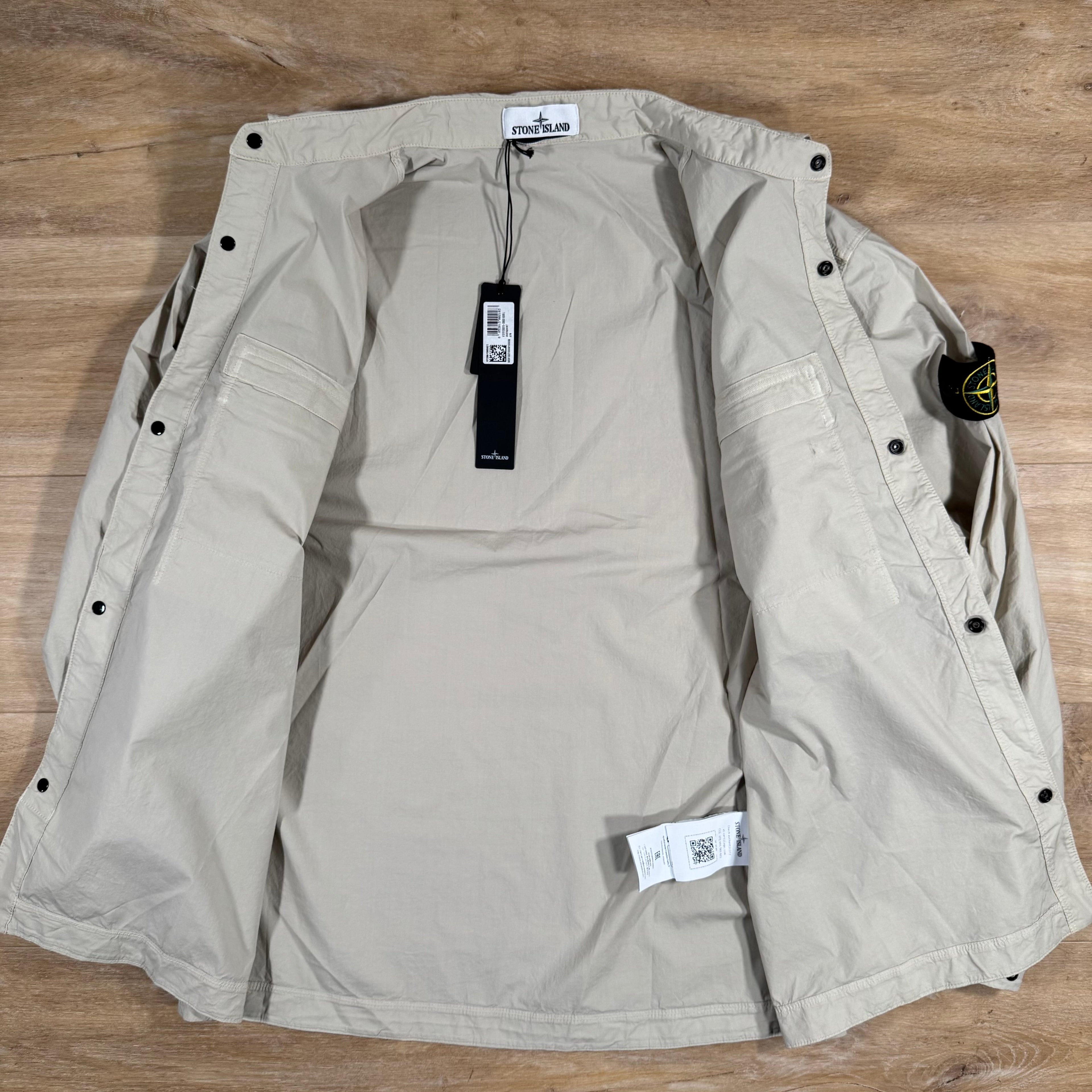 Stone Island Stretch Tela Overshirt in Sand -Usfansport