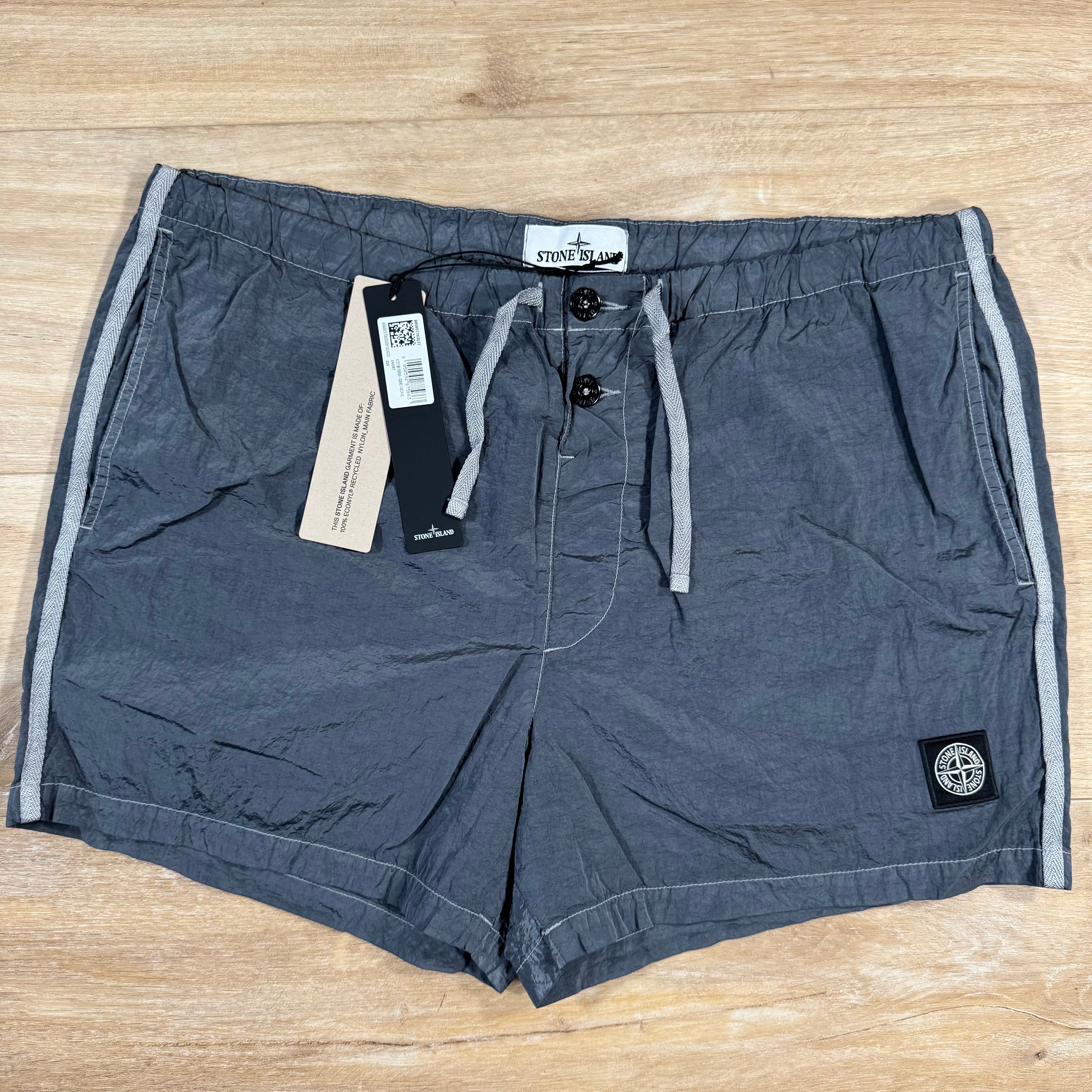 Stone Island Nylon Metal Button Swim Shorts in Avio Blue -Usfansport