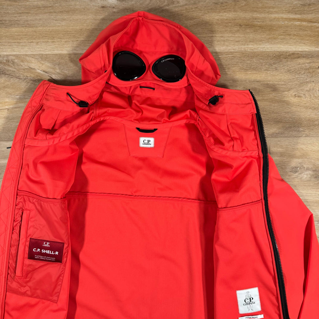 CP Company Shell-R Goggle Jacket in Poinciana Orange -Usfansport