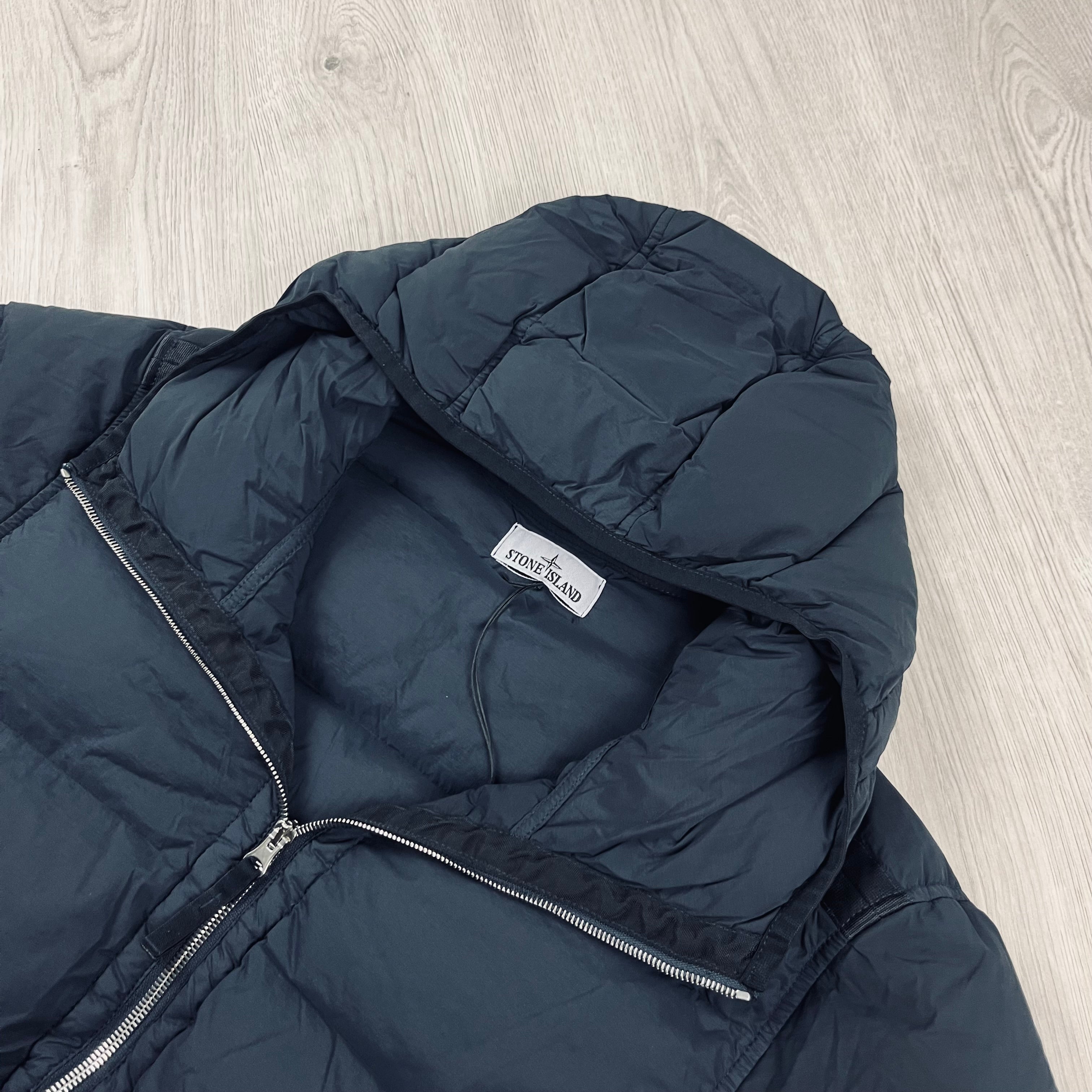 Stone Island Nylon Down Jacket - Navy -Usfansport
