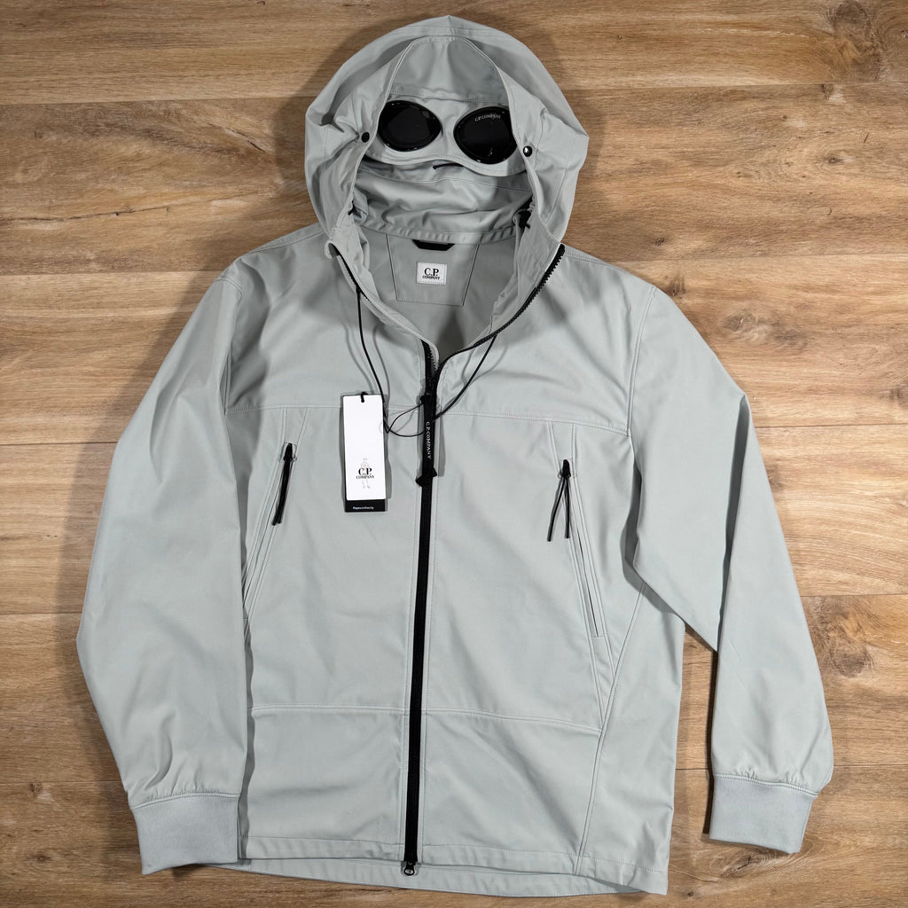 CP Company Shell-R Goggle Jacket in Blue Fox - Grey -Usfansport
