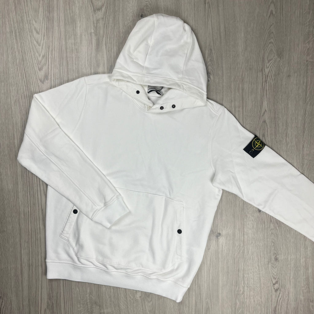 Stone Island Dyed Hoodie - White -Usfansport