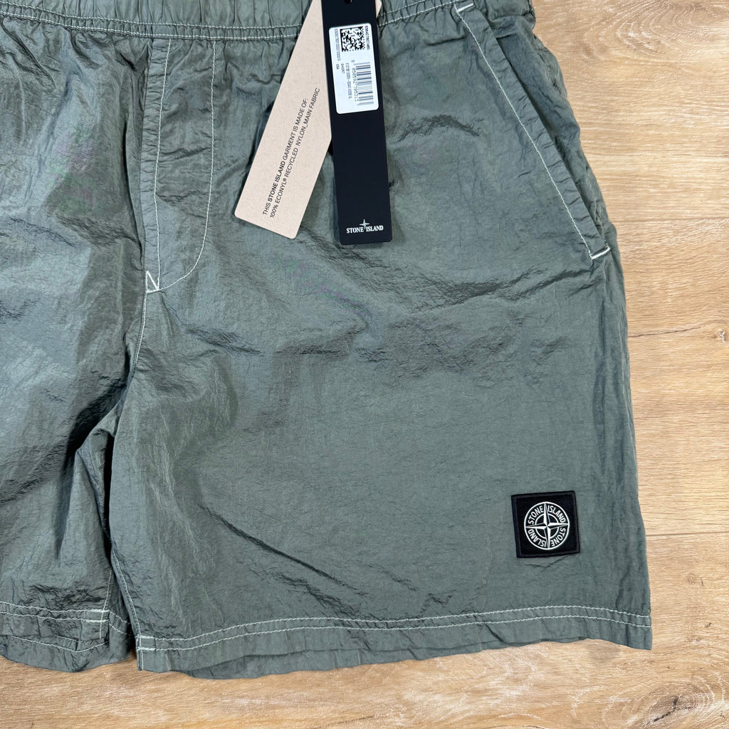 Stone Island Nylon Metal Swim Shorts in Sage Green -Usfansport