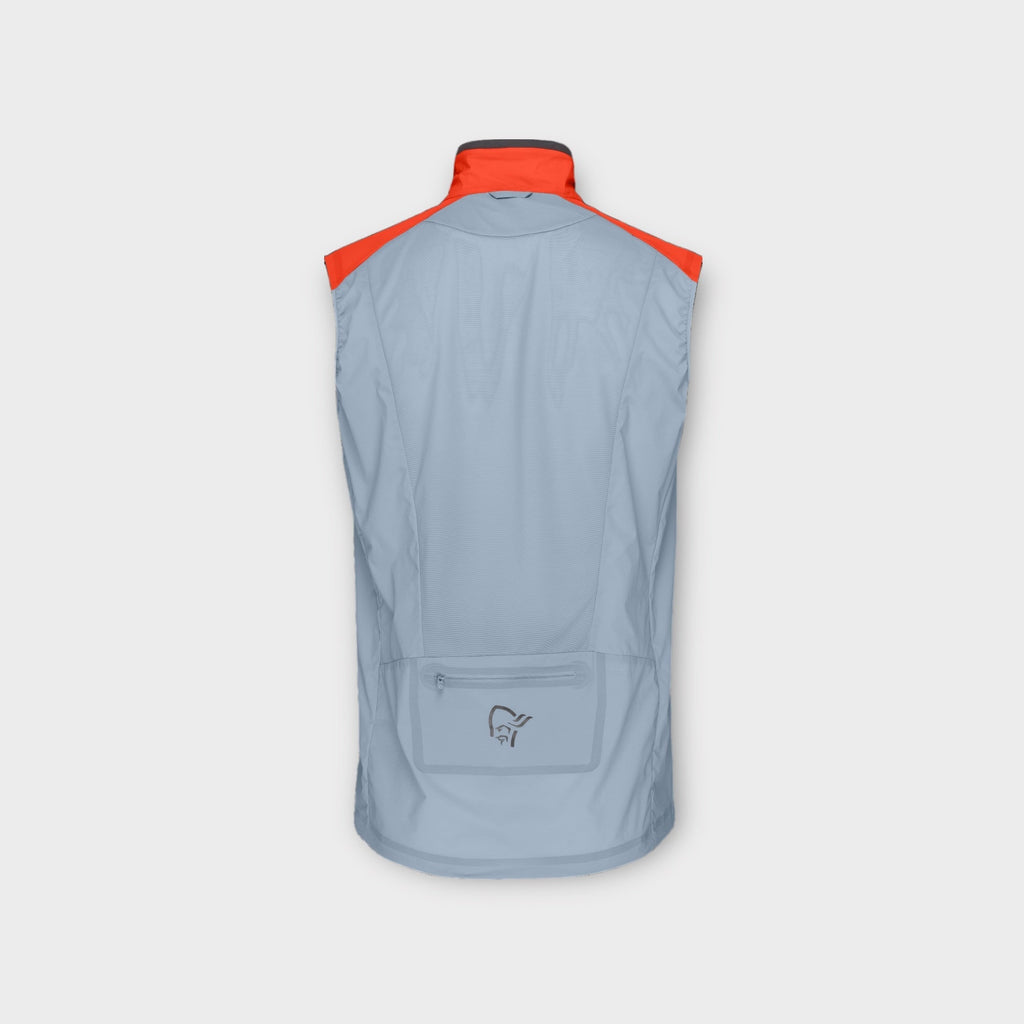 Norrøna Senja Aero90 Vest I Orange/ Lys Blå