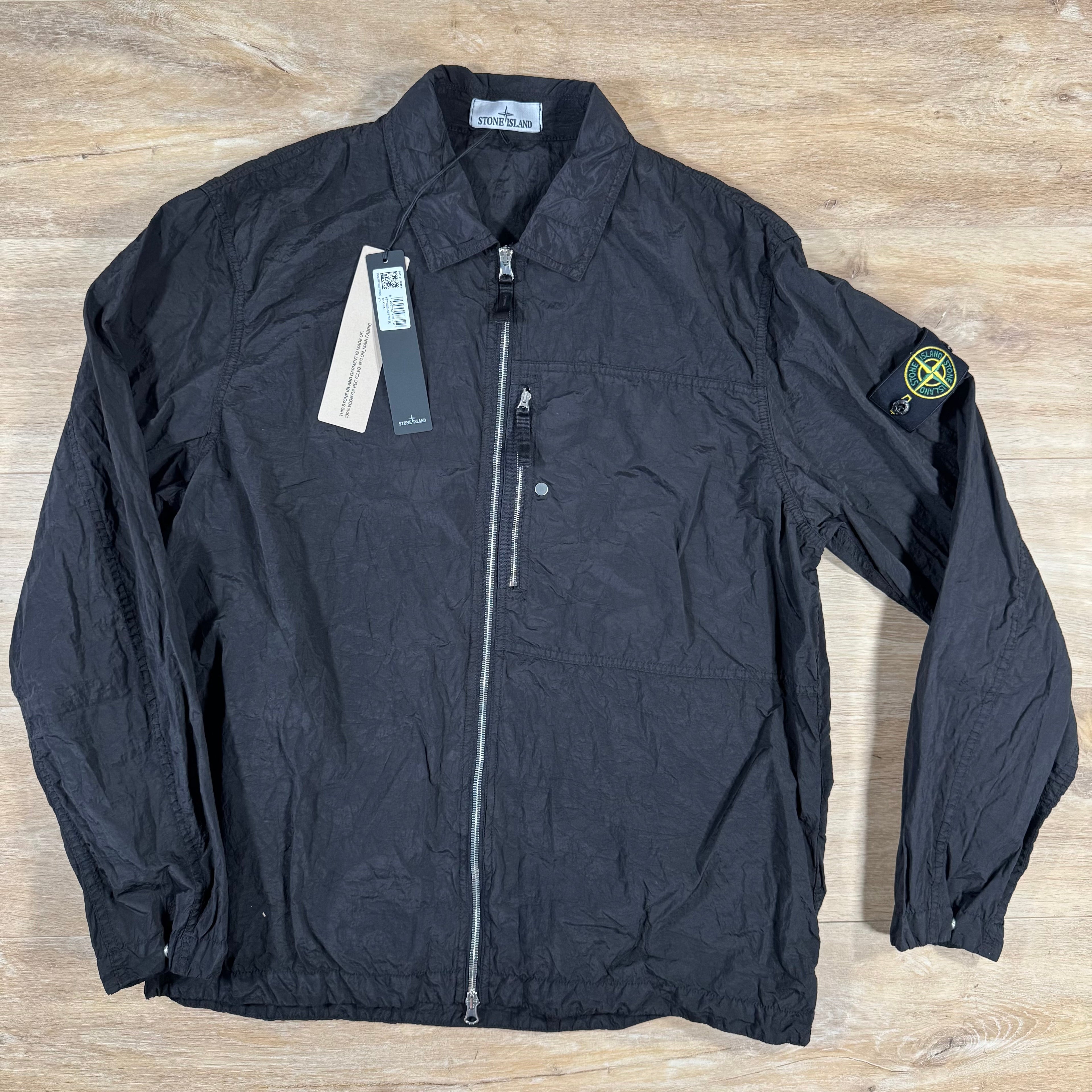 Stone Island Nylon Metal Overshirt in Black -Usfansport