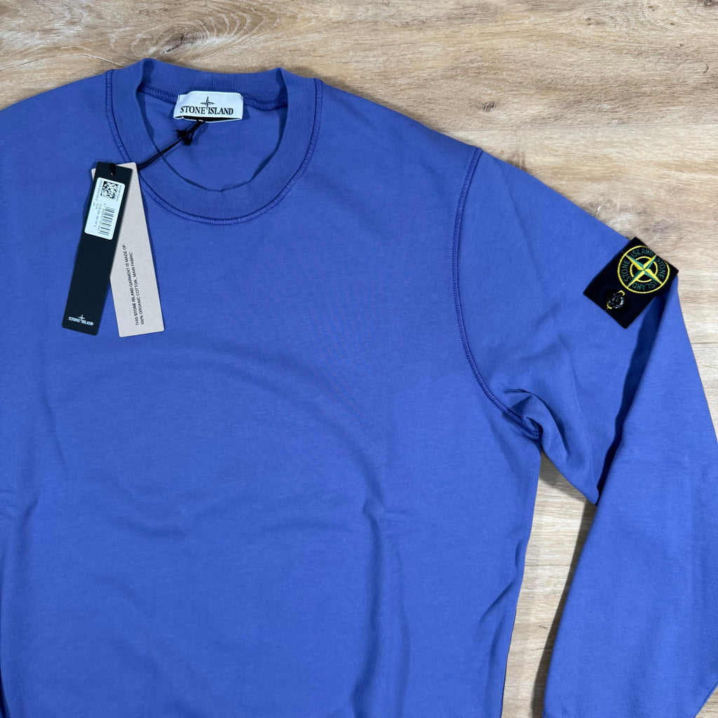 Stone Island Organic Cotton Fleece Sweatshirt in Lavender -Usfansport