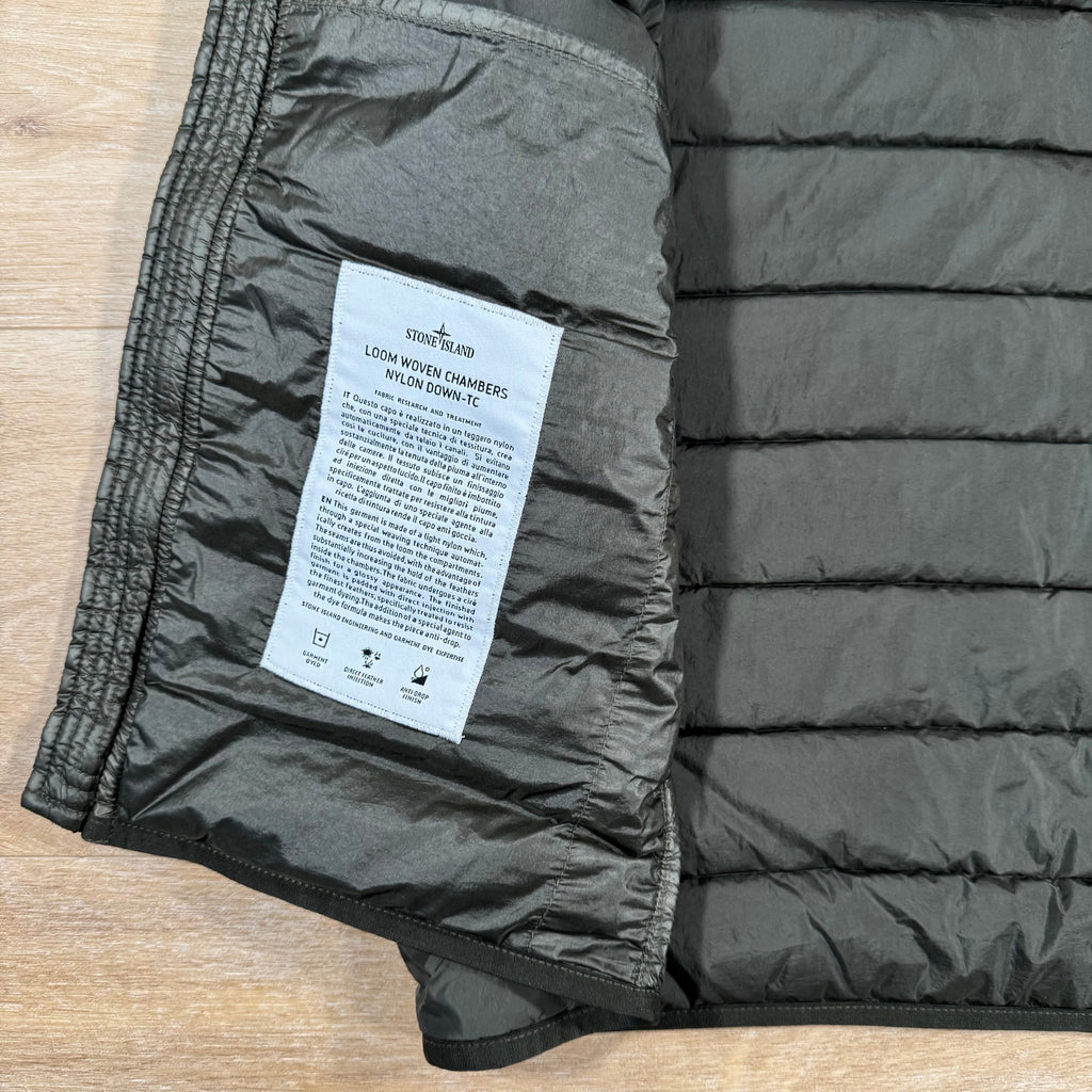 Stone Island Nylon Down-TC Vest in Military Green -Usfansport