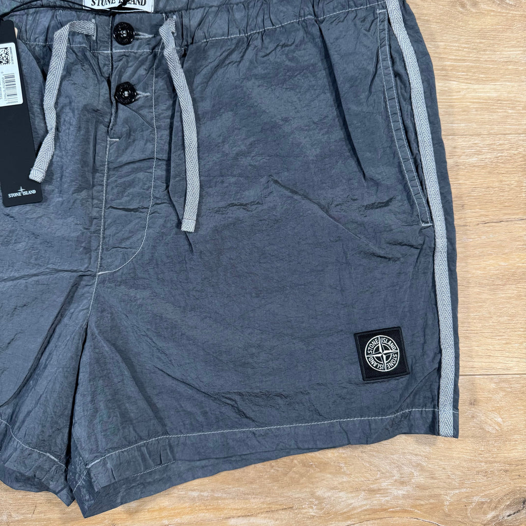 Stone Island Nylon Metal Button Swim Shorts in Avio Blue -Usfansport