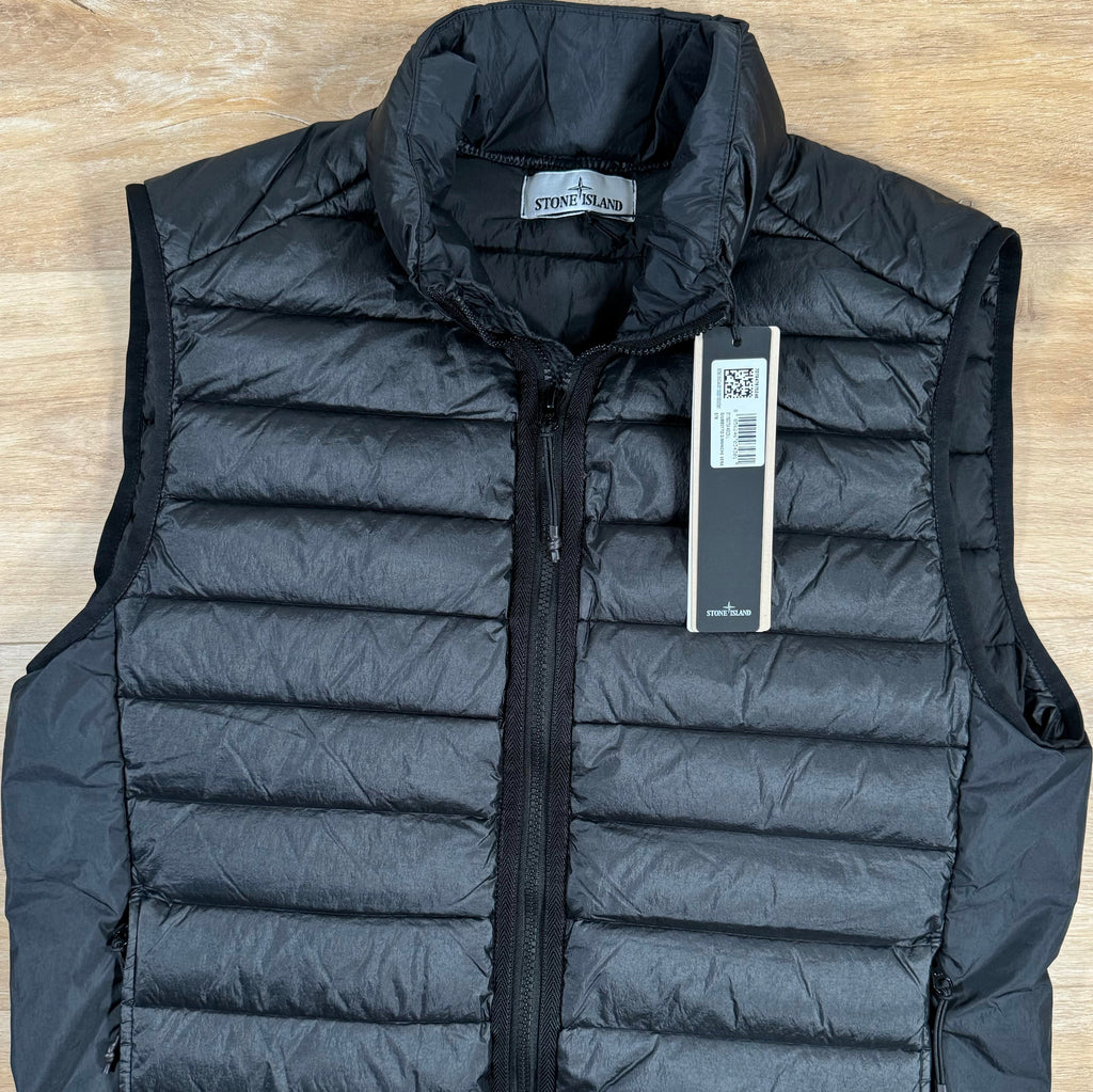 Stone Island Nylon Down-TC Vest in Black -Usfansport