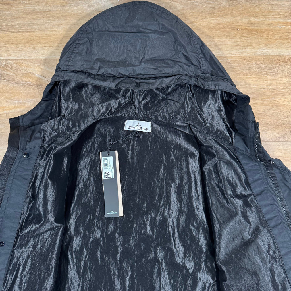 Stone Island Crinkle Reps R-NY Jacket in Black -Usfansport