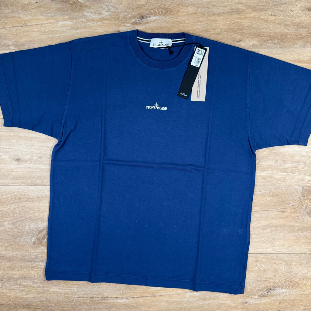 Stone Island Organic Cotton Compass Camo T-Shirt in Marine Blue -Usfansport
