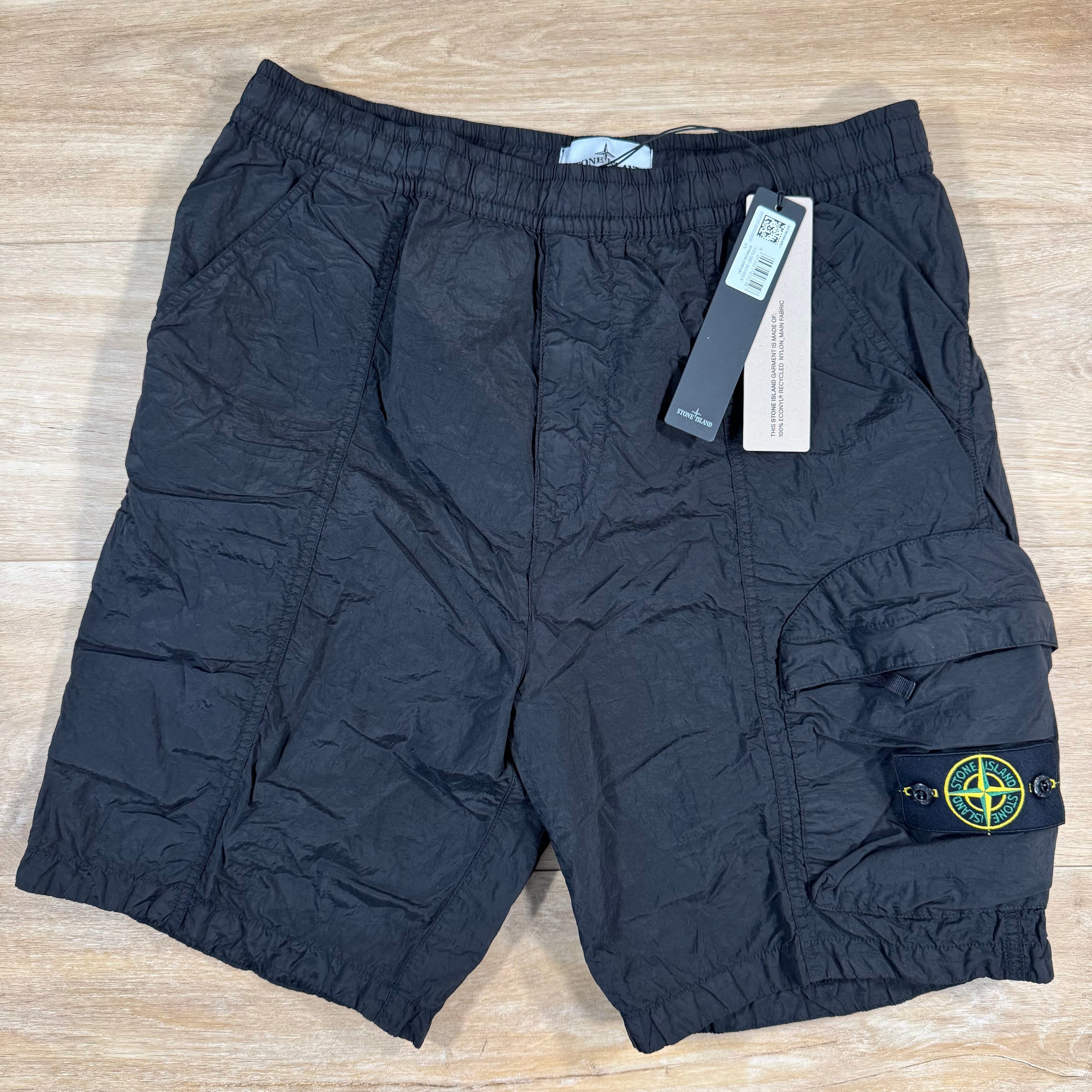 Stone Island Nylon Metal Bermuda Shorts in Black -Usfansport