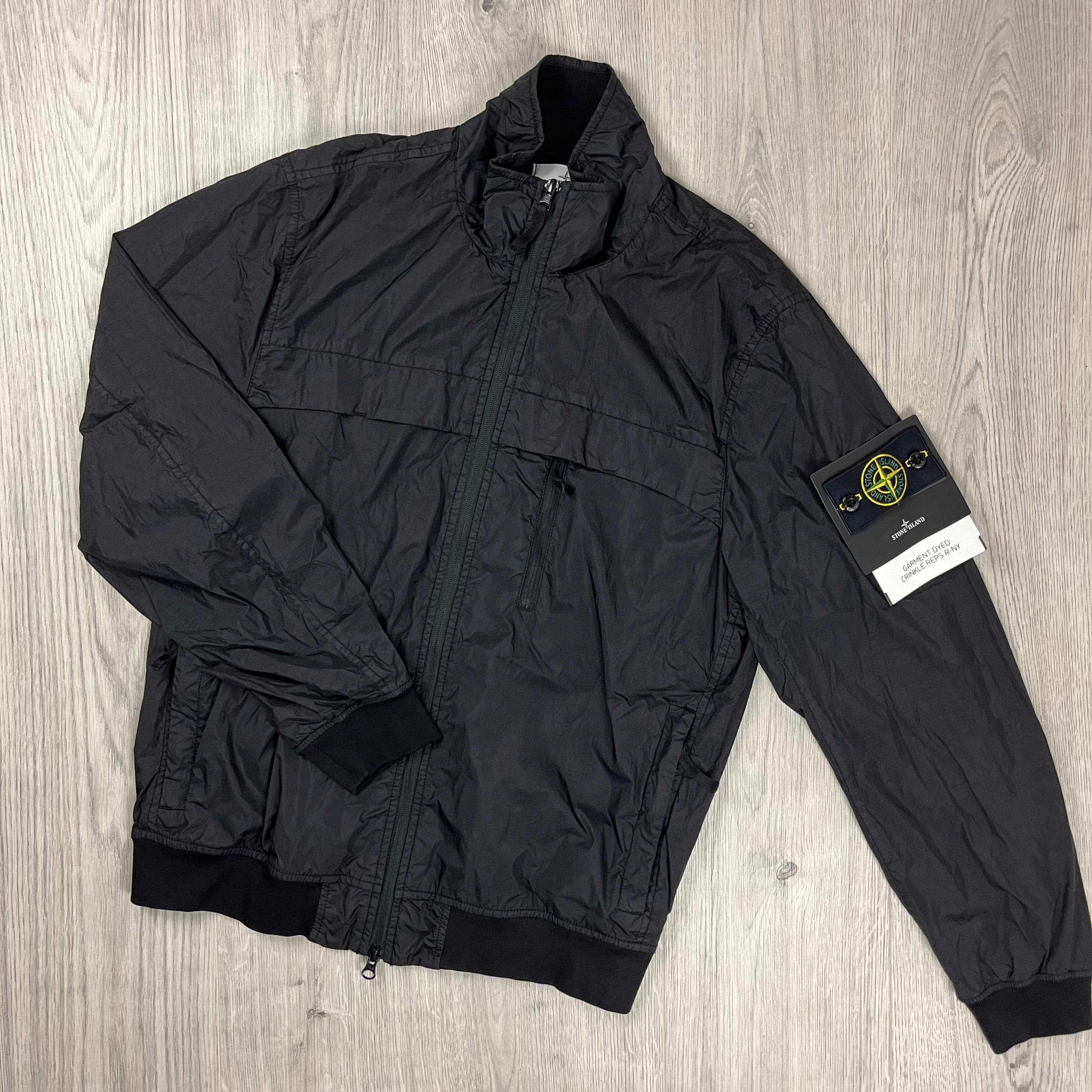 Stone Island Crinkle Reps R-NY Jacket - Black -Usfansport