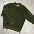 CP Company Raised Fleece Sweatshirt - Ivy Green -Usfansport