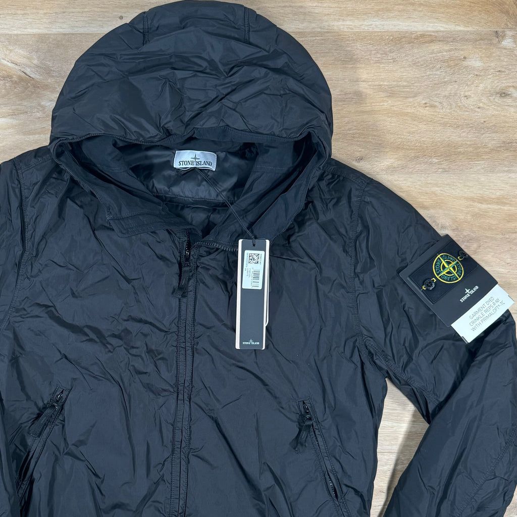 Stone Island Crinkle Reps R-NY Primaloft T-C Jacket in Black -Usfansport