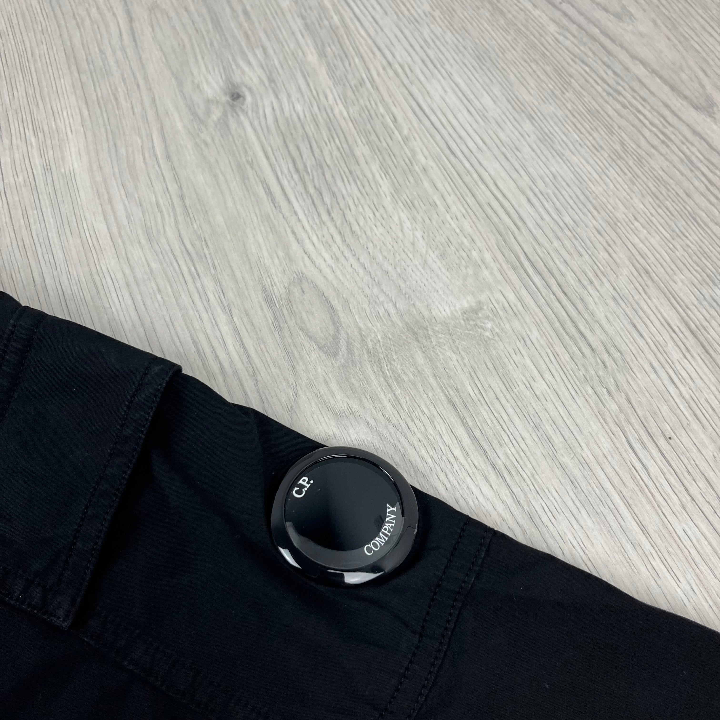 CP Company Hooded Overshirt - Black -Usfansport