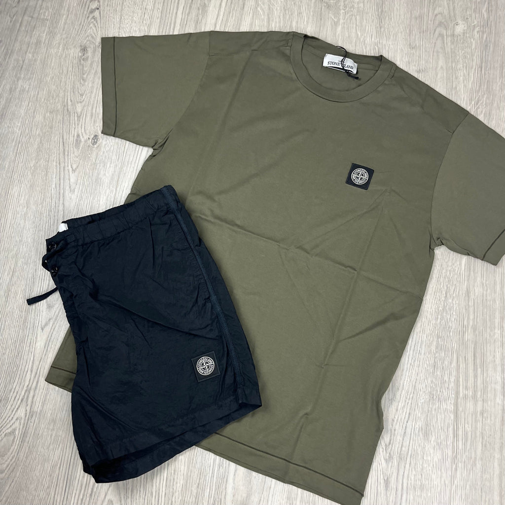 Stone Island Holiday Set - Olive/Black -Usfansport