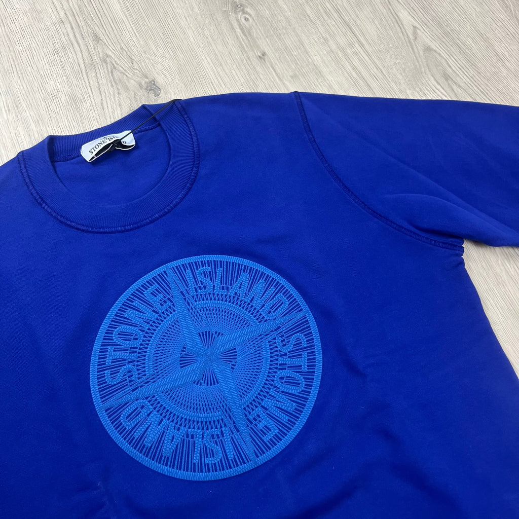 Stone Island Embroidered Sweatshirt - Blue -Usfansport