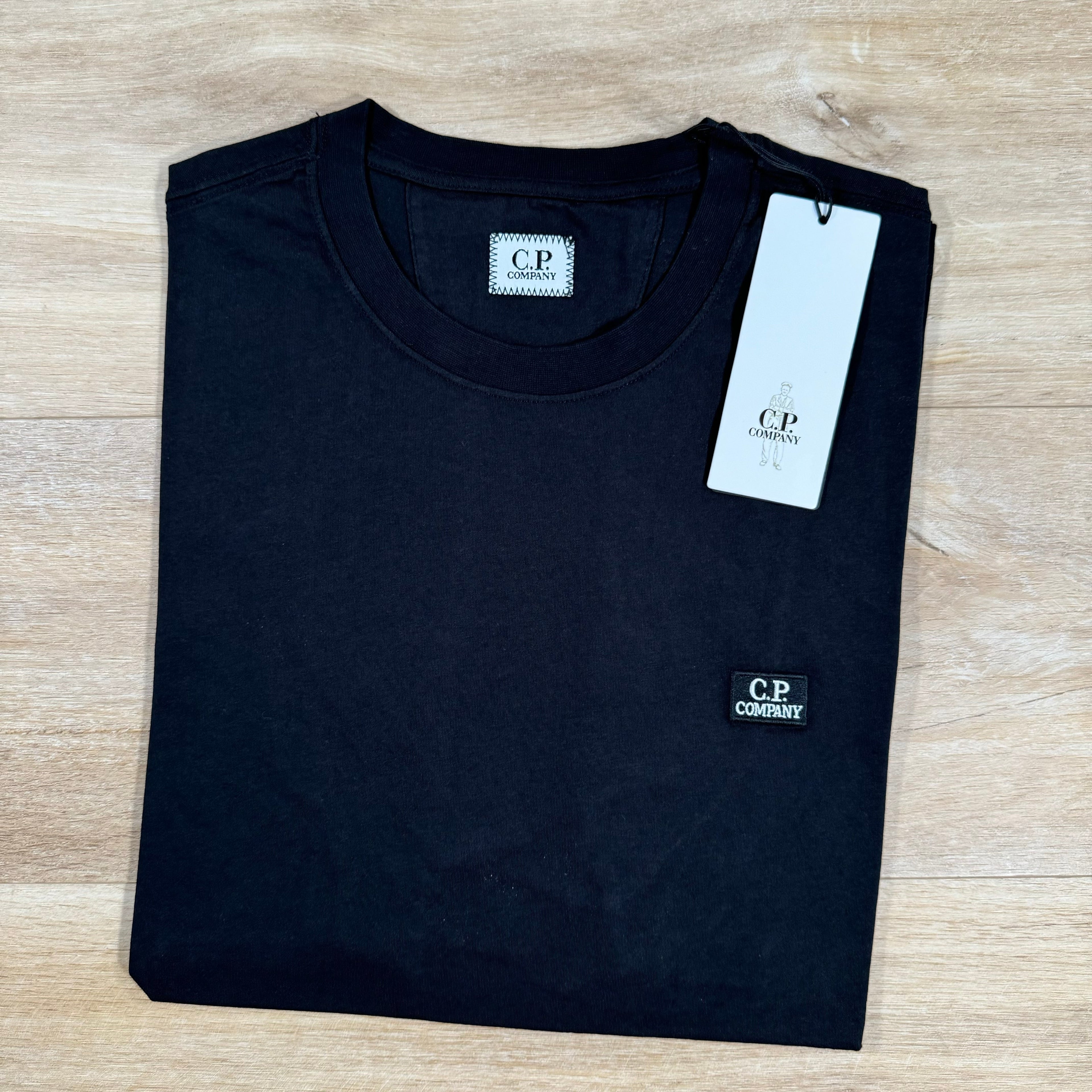 CP Company Logo Patch T-Shirt in Black -Usfansport