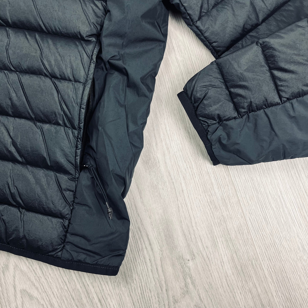 Stone Island Woven Down Jacket - Black -Usfansport