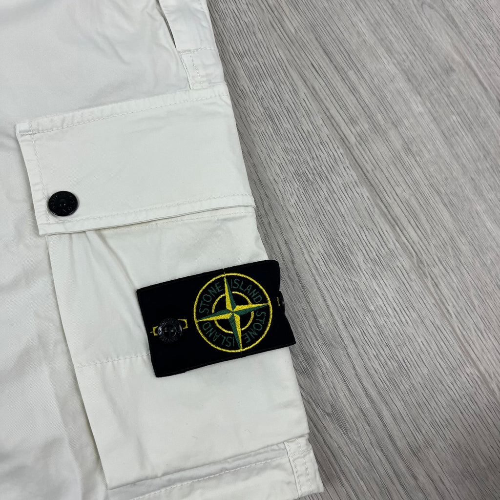 Stone Island Cargo Shorts - Ivory -Usfansport