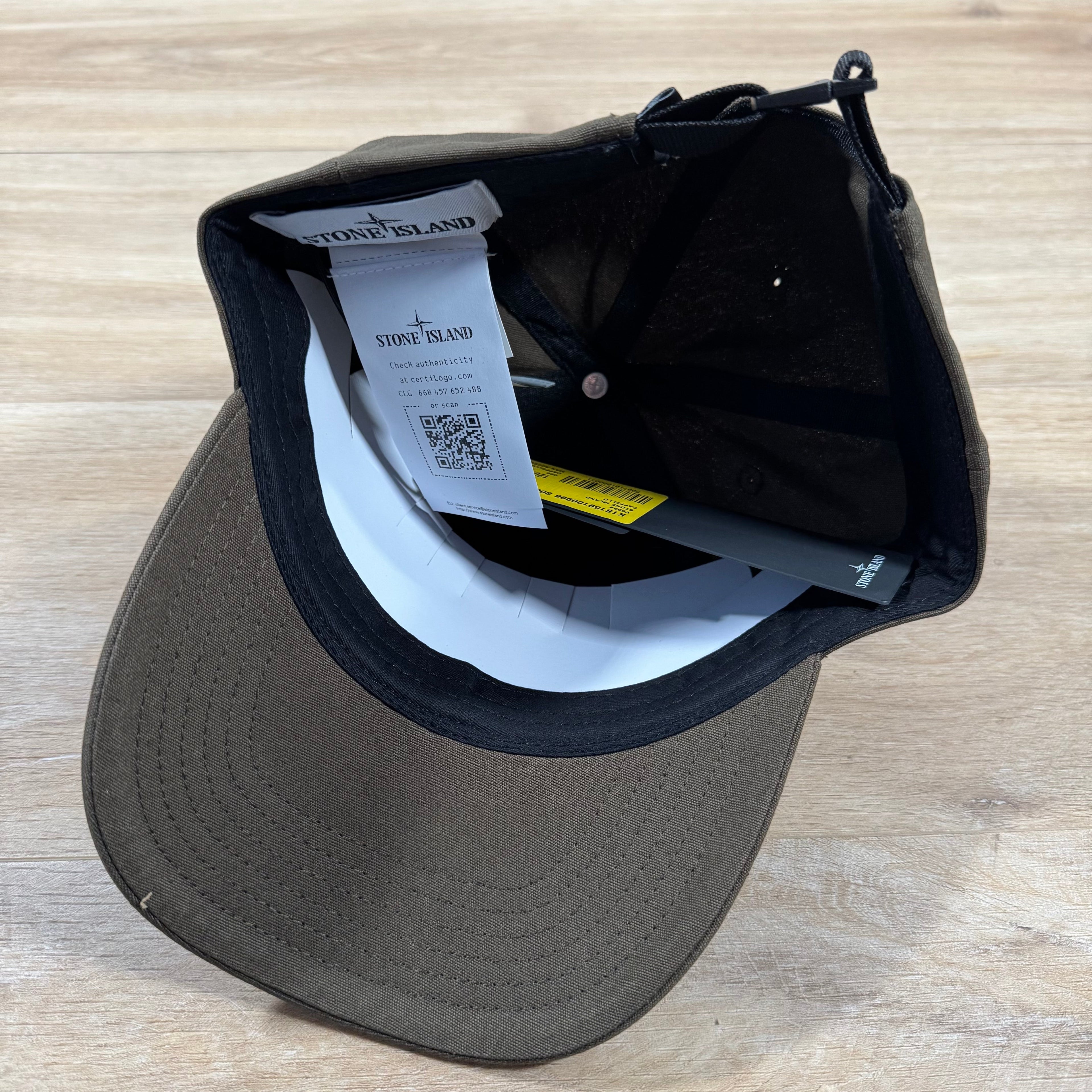 Stone Island Compass Logo Cap in Military Green -Usfansport