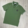Stone Island Patch Polo Shirt - Olive Green -Usfansport