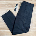 Stone Island Weatherproof Canvas Ghost Cargo Trousers in Black -Usfansport