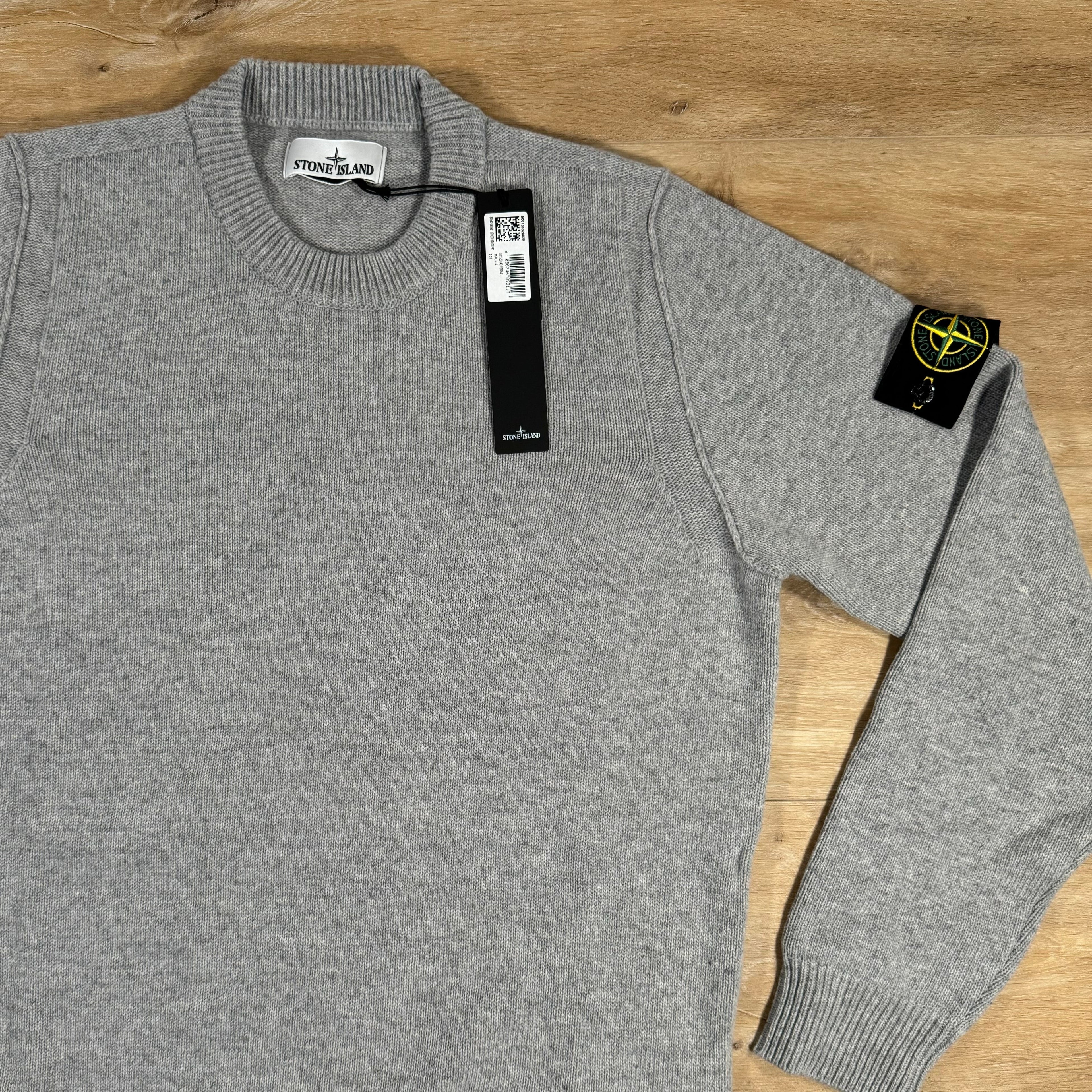 Stone Island Lambswool Crewneck Sweatshirt in Grey -Usfansport