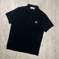 Stone Island Patch Polo Shirt - Black -Usfansport