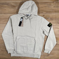 Stone Island Organic Cotton Fleece Pullover Hoodie in Sand -Usfansport
