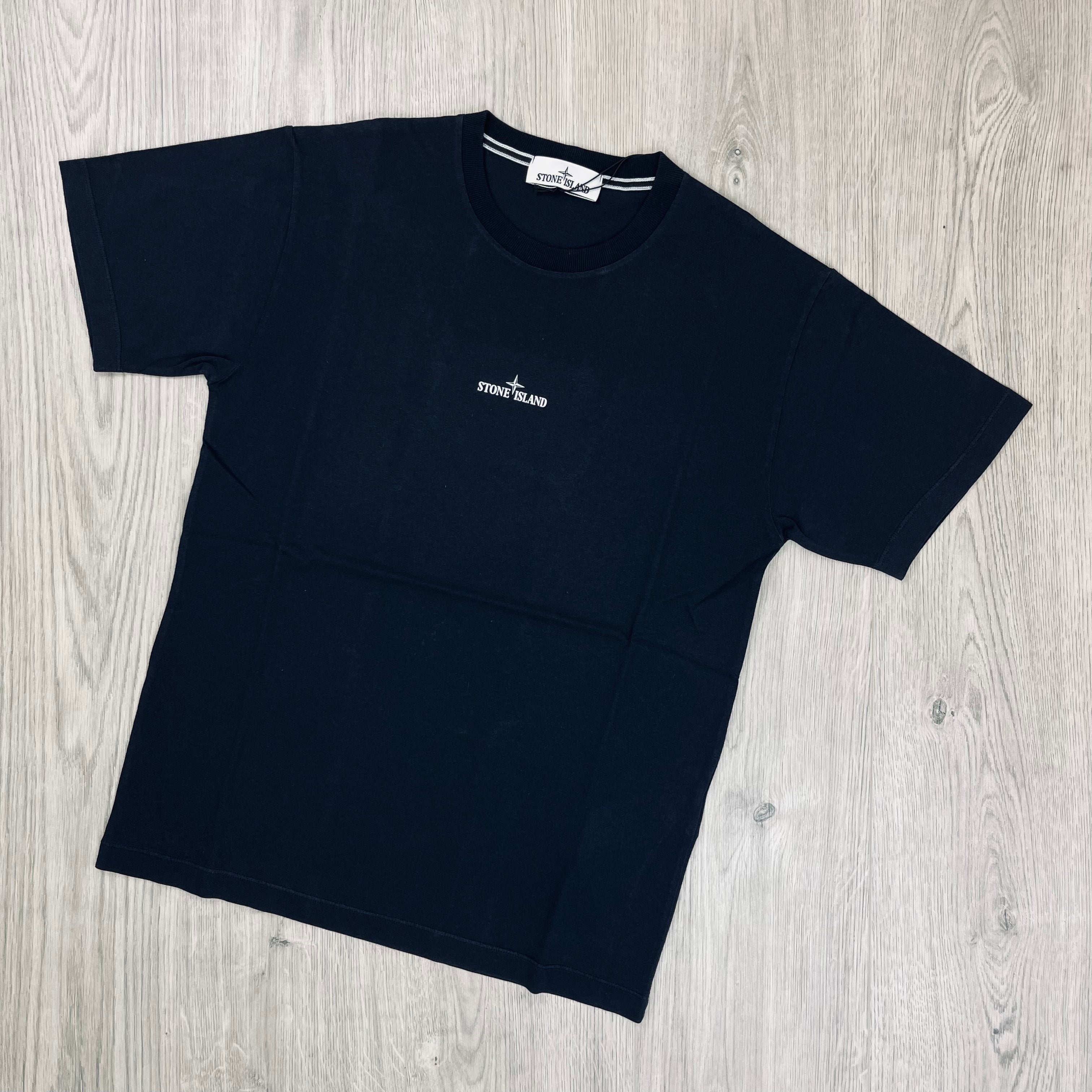 Stone Island Printed T-Shirt - Navy -Usfansport