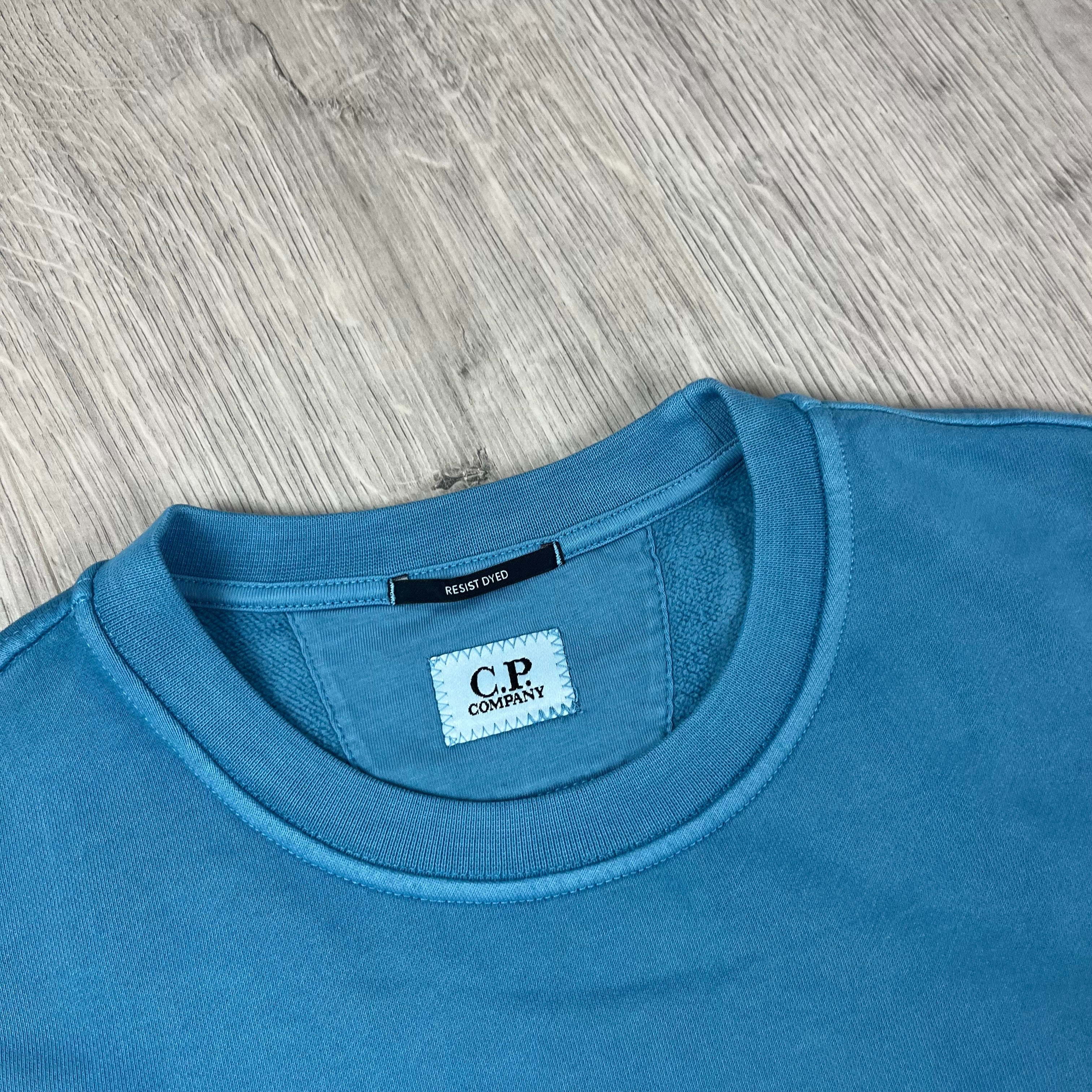 CP Company Patch Sweatshirt - Aegean Blue -Usfansport